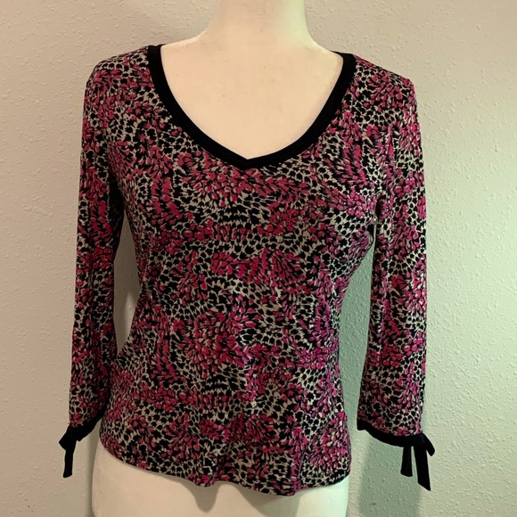 Floral V Neck blouse INC by Macys - Picture 4 of 5
